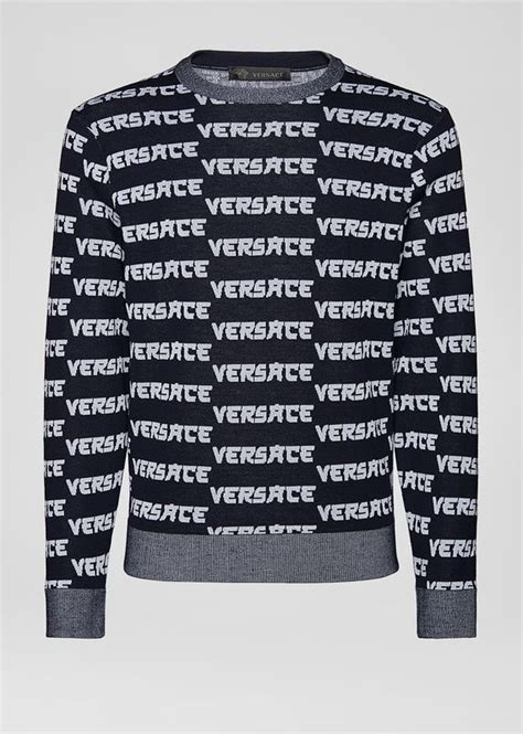 mr porter versace blue sweater|VERSACE Logo.